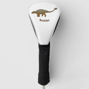 Ankylosaurus armoured dinosaur illustration golf head cover