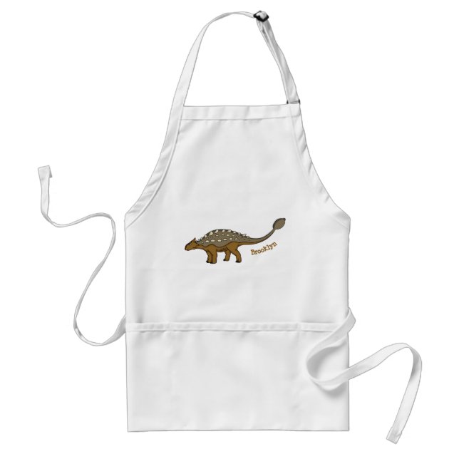 Ankylosaurus armoured dinosaur illustration standard apron (Front)