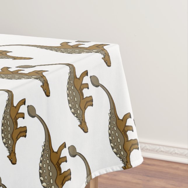 Ankylosaurus armoured dinosaur illustration tablecloth (In Situ)