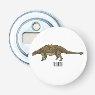 Ankylosaurus cartoon illustration  bottle opener