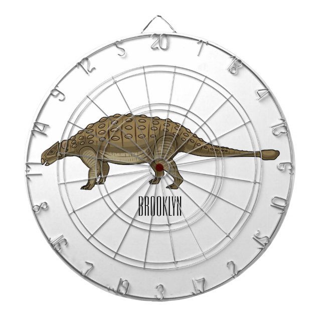 Ankylosaurus cartoon illustration  dartboard (Front)