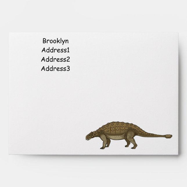 Ankylosaurus cartoon illustration envelope (Front)