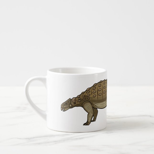 Ankylosaurus cartoon illustration  espresso cup (Left)