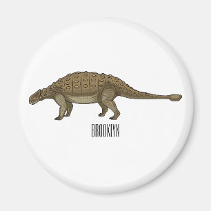 Ankylosaurus cartoon illustration magnet