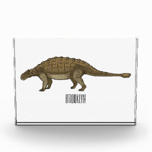 Ankylosaurus cartoon illustration  photo block