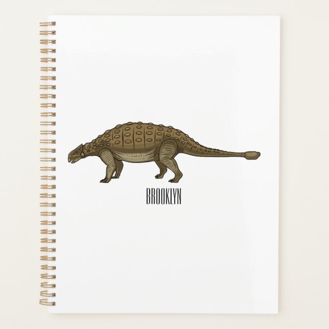 Ankylosaurus cartoon illustration  planner (Front)