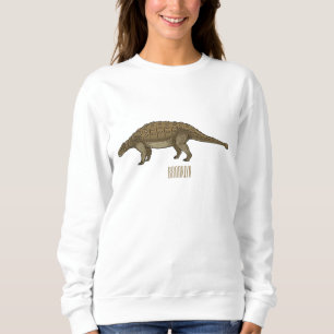 Ankylosaurus cartoon illustration sweatshirt