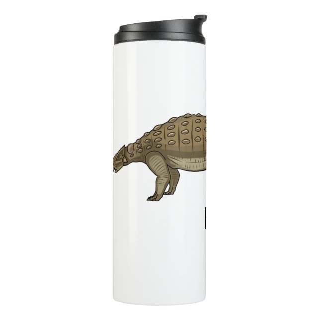 Ankylosaurus cartoon illustration  thermal tumbler (Rotated Left)