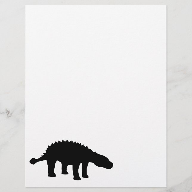 Ankylosaurus Dino Dinosaur Silhouette (Front)