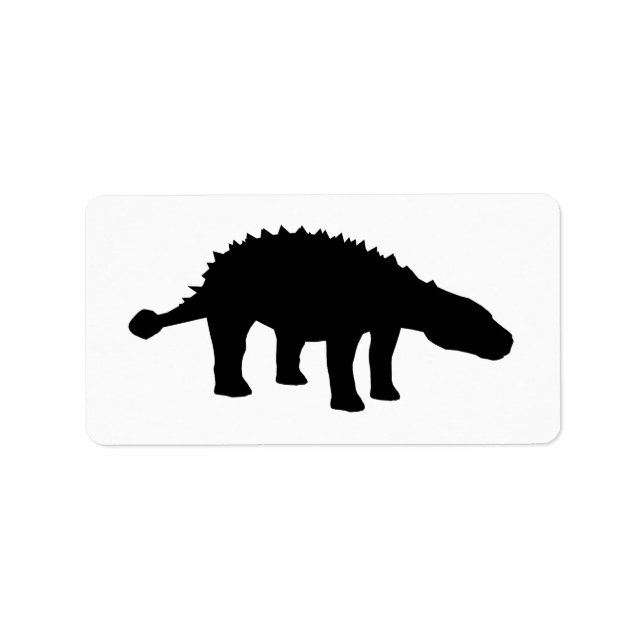 Ankylosaurus Dino Dinosaur Silhouette Label (Front)