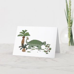 Ankylosaurus Dinosaur Holiday Card