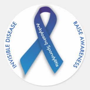 Ankyloser Spondylitis ROUND Sticker Sensibilisatio