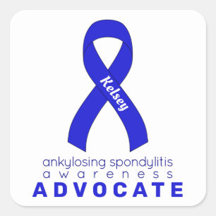 Ankylosing Spondylitis Advocate White Square Sticker