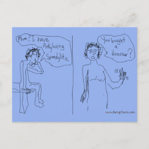 Ankylosing Spondylitis Announcement Comic postcard