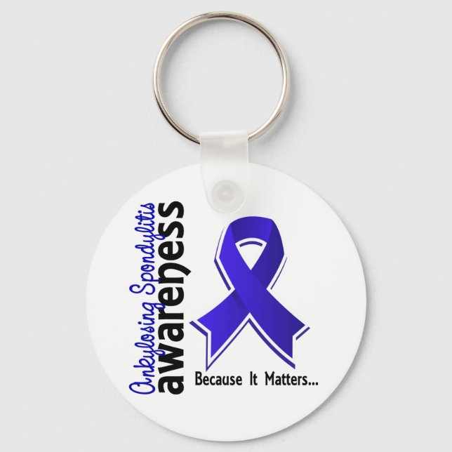 Ankylosing Spondylitis Awareness 5 Keychain (Front)