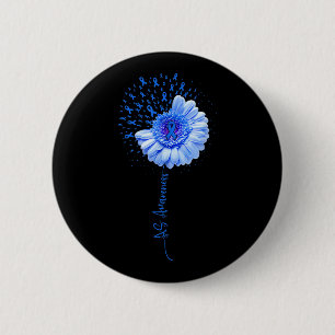 Ankylosing Spondylitis Awareness Flower Survivor F 2 Inch Round Button