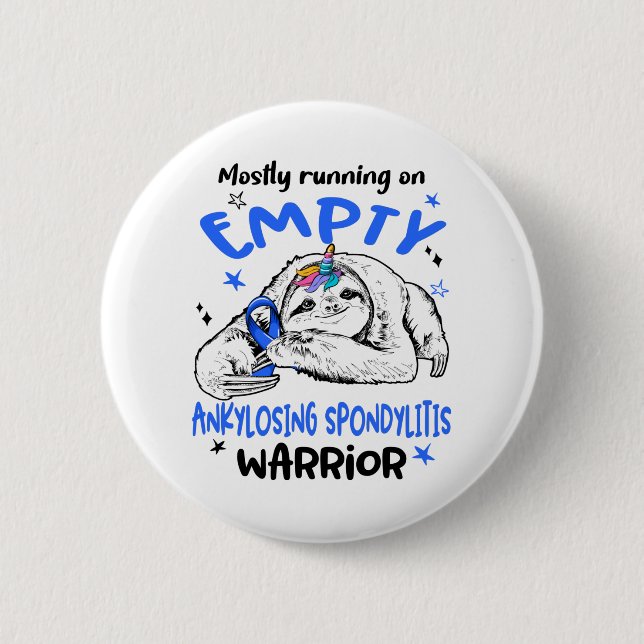 Ankylosing Spondylitis Awareness Month Ribbon Gift 2 Inch Round Button (Front)