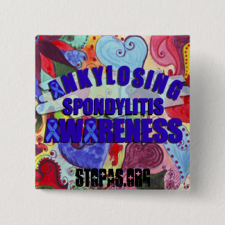 Ankylosing Spondylitis Awareness Sq LoveButton 2 Inch Square Button