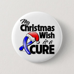 Ankylosing Spondylitis My Christmas Wish is a Cure 2 Inch Round Button