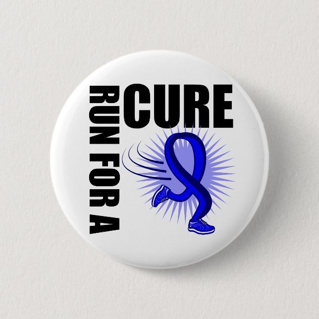 Ankylosing Spondylitis Run For A Cure 2 Inch Round Button (Front)