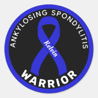 Ankylosing Spondylitis Warrior Ribbon Black