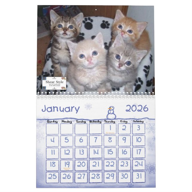 ANML-RESQ CALENDAR (Jan 2026)