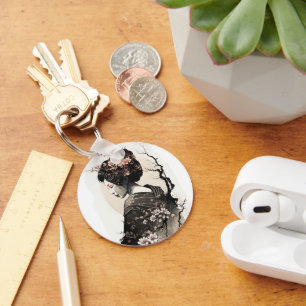 Anmutige japanische Geisha -  Keychain