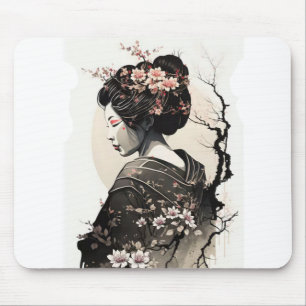 Anmutige japanische Geisha -  Mouse Pad