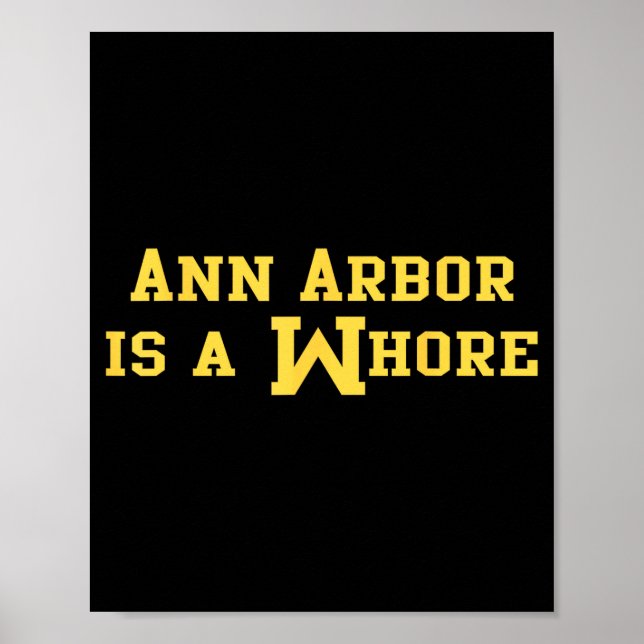 Ann Arbor Is A Funny Sarcasm Saying  Poster (Front)