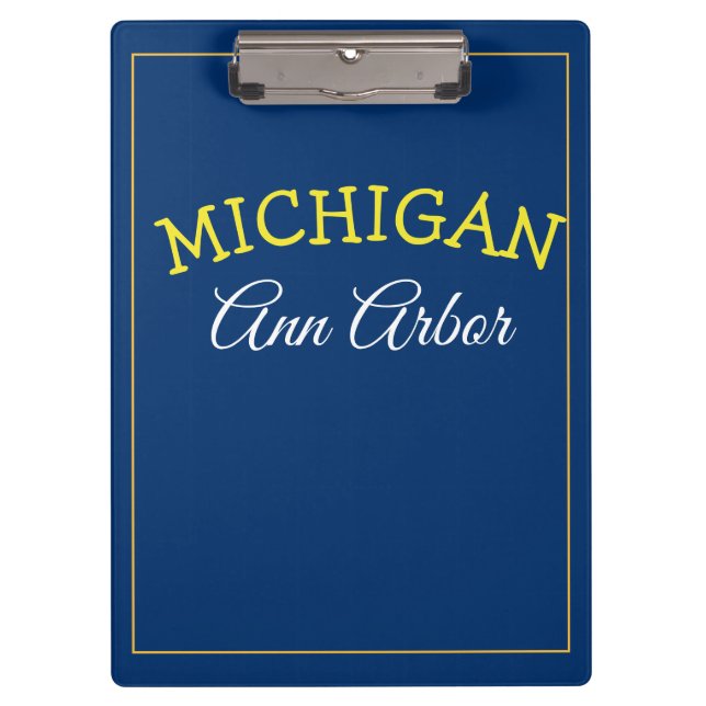 Ann Arbor Michigan Blue and Maize Clipboard (Front)