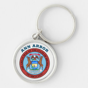 Ann Arbor, Michigan Keychain