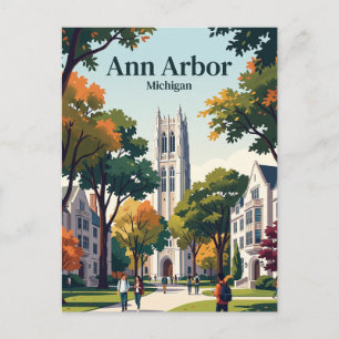 Ann Arbor, Michigan Postcard
