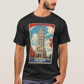 Ann Arbor Michigan Usa Vintage Travel Tourism   T-Shirt