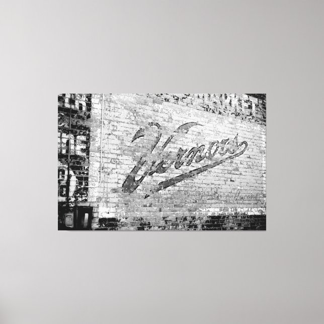 Ann Arbor Michigan Vernors Old Brick Wall Canvas Print (Front)