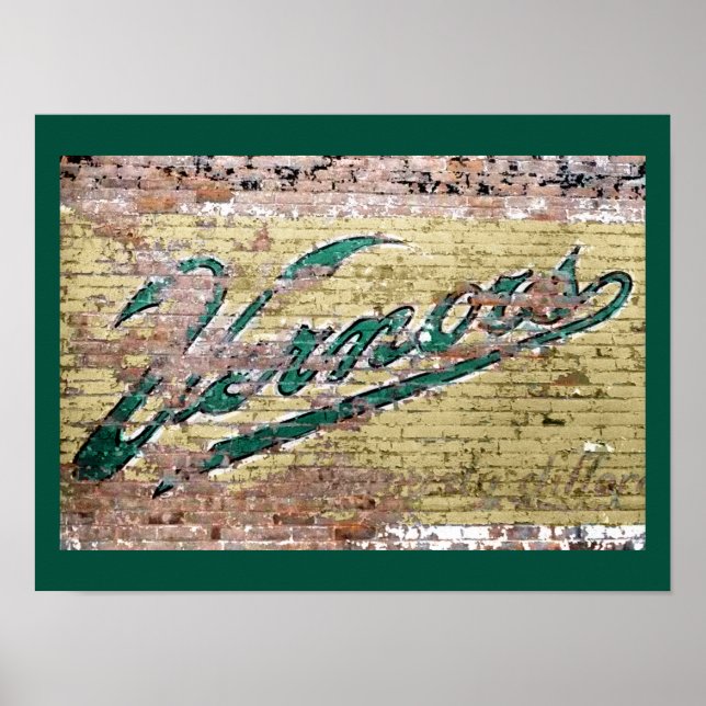 Ann Arbor Michigan Vernors Wall Vintage Retro Poster (Front)