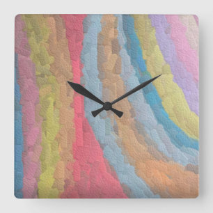 Ann Arbor Pastel Chalk Square Wall Clock