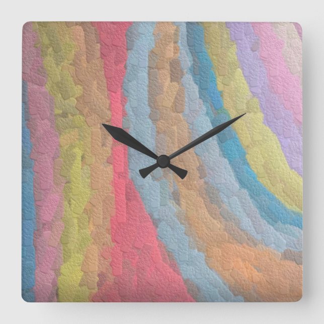 Ann Arbor Pastel Chalk  Square Wall Clock (Front)