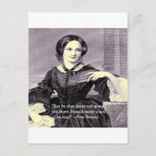 Ann Bronte "Rose Thorn" Wisdom Quote Gifts & Cards
