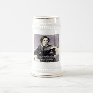 Ann Bronte "Rose Thorn" Wisdom Quote Gifts & Cards Beer Stein