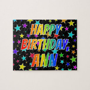 "ANN" First Name, Fun "HAPPY BIRTHDAY" Jigsaw Puzzle