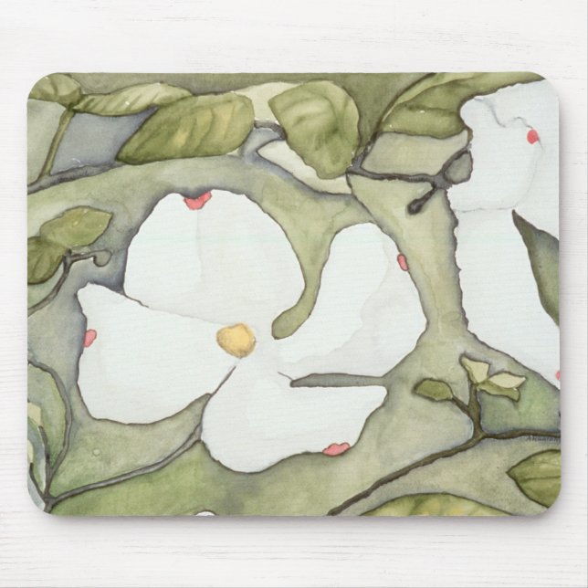 Ann Haaland Dogwood Flower Mouse Pad (Front)