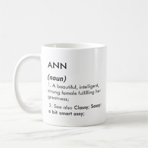 Ann name, Editable name, Custom name Coffee Mug