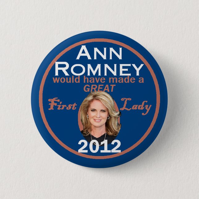 ANN ROMNEY 2 INCH ROUND BUTTON (Front)