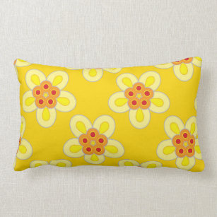 Ann Tuck - Yellow Geometric Flower Pillow