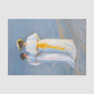 Anna Ancher and Marie Krøyer on the beach, Krøyer  Tissue Paper
