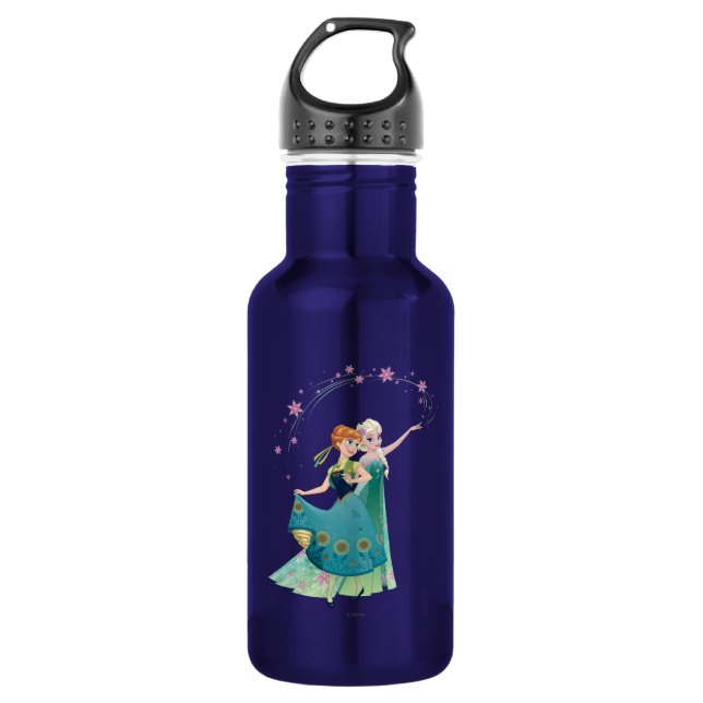Anna and Elsa | Celebrate Sisterhood 532 Ml Water Bottle (Front)