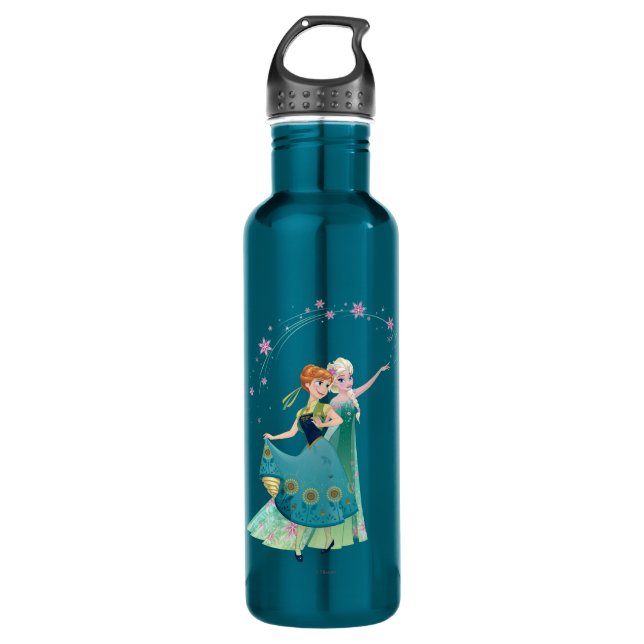 Anna and Elsa | Celebrate Sisterhood 710 Ml Water Bottle (Front)