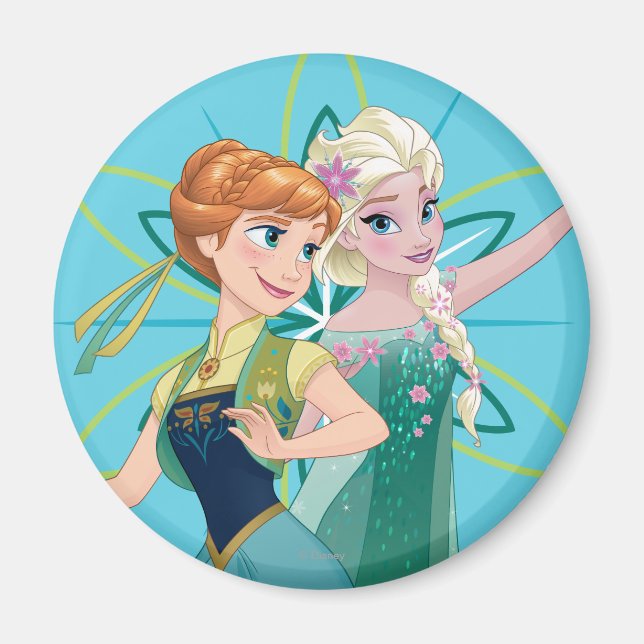 Anna and Elsa | Celebrate Sisterhood Magnet (Front)