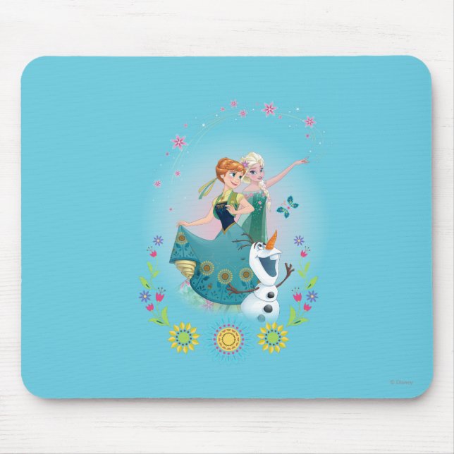 Anna and Elsa | Celebrate Sisterhood Mouse Pad (Front)