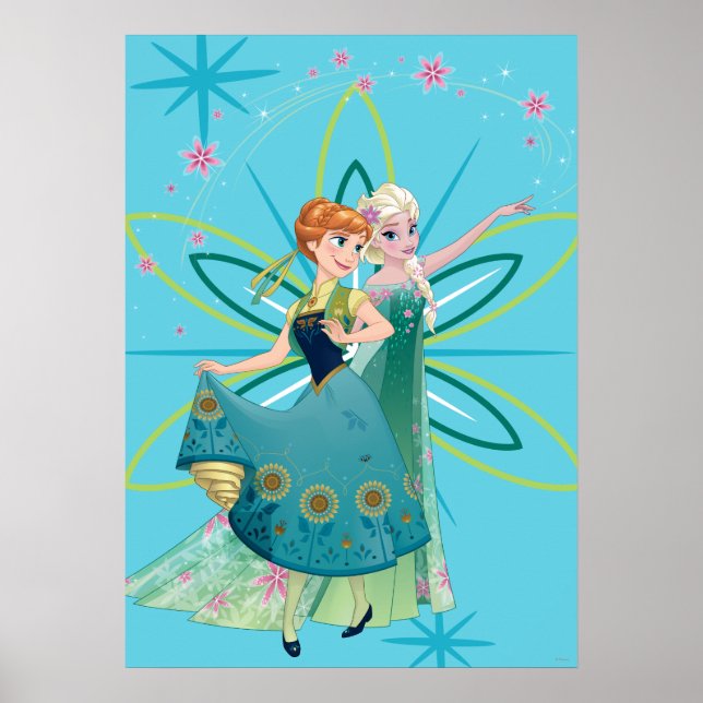 Anna and Elsa | Celebrate Sisterhood Poster (Front)